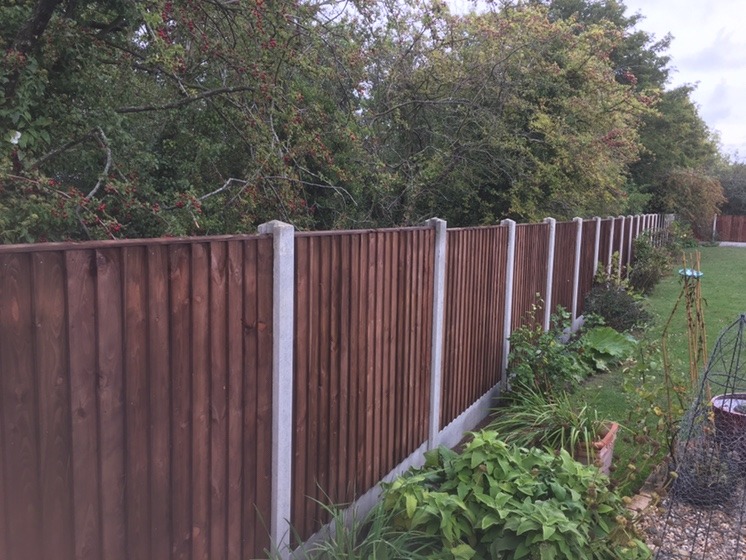 Panel Fencing installed in this Suffolk Garden